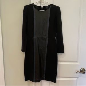 Black jcrew leather dress size 2